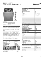 Thermador DWHD660WFP Product Spec Sheet