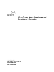 3Com 3C13633A-US Compliance Information