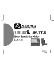 Audiovox SIRHK1A Installation Guide