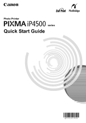 Canon PIXMA iP4500 iP4500 series Quick Start Guide