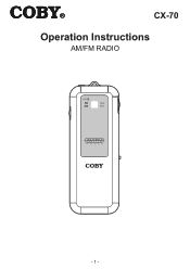 Coby CX70 User Manual