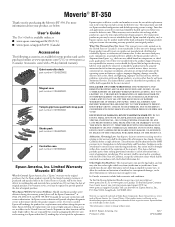 Epson BT-350 Warranty Statement and Accessories List