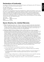Epson XP-8700 Notices and Warranty