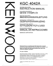 Kenwood KGC-4042A Instruction Manual