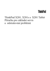 Lenovo ThinkPad X201 (Czech) Service and Troubleshooting Guide