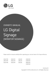 LG 49SE3KE-B Owners Manual