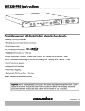 Panamax M4320-PRO Manual