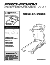 ProForm Performance 750 Treadmill Spanish Manual