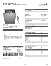 Thermador DWHD650WFM Product Spec Sheet