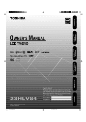 Toshiba 23HLV84 Owners Manual
