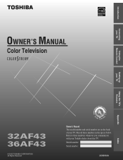 Toshiba 32AF43 User Manual