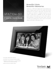 ViewSonic VFA710W-50 VFA710w-50 Spec Sheet