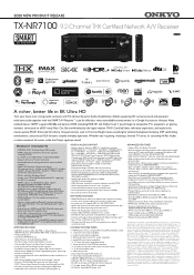Onkyo TX-NR7100 TX -NR Product Sheet