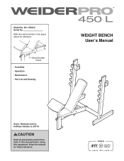 Weider Pro 450l Bench English Manual