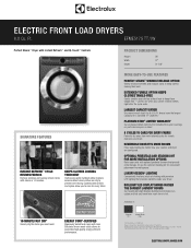 Electrolux EFME517STT Product Specifications Sheet English