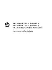 HP EliteBook 750 Maintenance and Service Guide