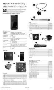 HP Pro 3305 Micro Illustrated Parts & Service Map Elite 7300/7500 Microtower Business PC