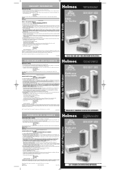 Holmes HAP412 Product Manual
