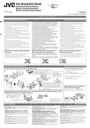 JVC KD-R330 Installation Manual