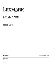 Lexmark X748 User's Guide