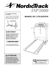 NordicTrack Exp 3000 Treadmill Canadian French Manual
