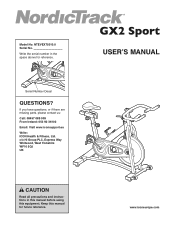 NordicTrack Gx2 Sport Bike Uk Manual