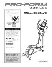 ProForm 325 Cse Elliptical Spanish Manual