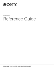 Sony NSX-46GT1 Reference Guide