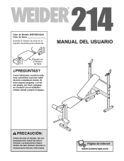 Weider 214 Bench Spanish Manual