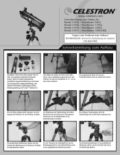 Celestron AstroMaster 130EQ-MD Motor Drive Telescope Quick Setup Guide for AstroMaster 76EQ, 114EQ and 130EQ (German)