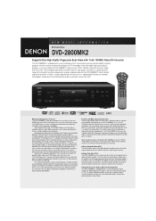 Denon DVD-2800Mk.II Literature/Product Sheet
