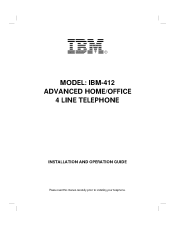 IBM IBM412 Operation Guide