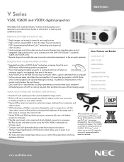 NEC NP-V260X V Series Specification Brochure
