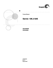 Seagate ST9600204FC Savvio 10K.2 SAS Product Manual