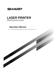 Sharp AR-M280 AR-M280 | AR-M350 | AR-M450 Operation Manual (for multifunction printer)