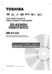 Toshiba SD-K530SU Owners Manual