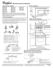 Whirlpool WMH75520AW Dimension Guide