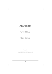 ASRock G41M-LE User Manual