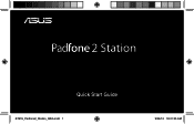 Asus PadFone 2 A68 PadFone 2 Station Quick Start Guide English