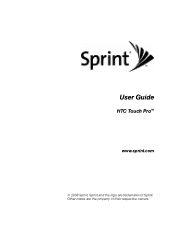 HTC Touch Pro Sprint User Guide