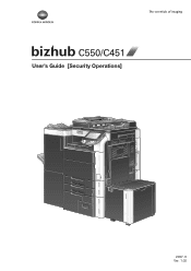 Konica Minolta bizhub C550 bizhub C451/C550 Security Operations User Manual