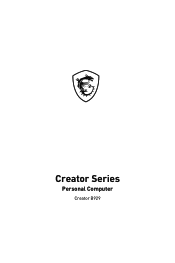 MSI Creator P100X 11th User Manual