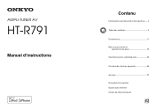 Onkyo HT-R791 Owners Manual -French