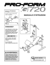 ProForm G720 Bench Italian Manual