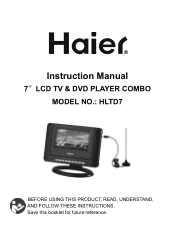 Haier HLTD7 Instruction Manual