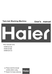 Haier HWM120-BS User Manual