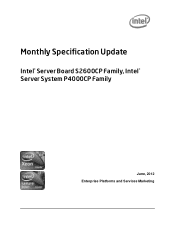 Intel P4000CP Specification Update