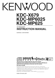 Kenwood KDC-X679 Instruction Manual