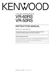 Kenwood VR-60RS User Manual