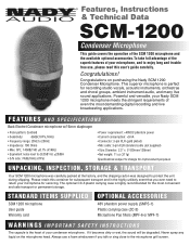 Nady SCM-1200 Manual